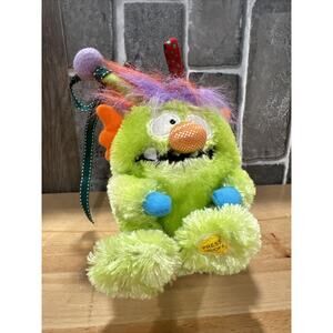 Gemmy Monster Maniacs Animated Plush Madge Green Sings Works Great